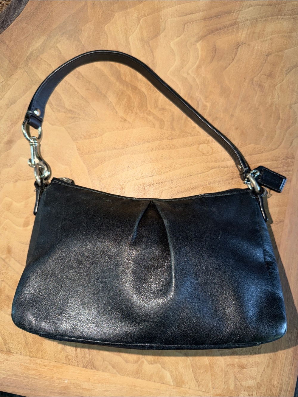 Vintage Coach Y2K Demi Baguette Shoulder Bag Black Leather - Picture 2 of 12